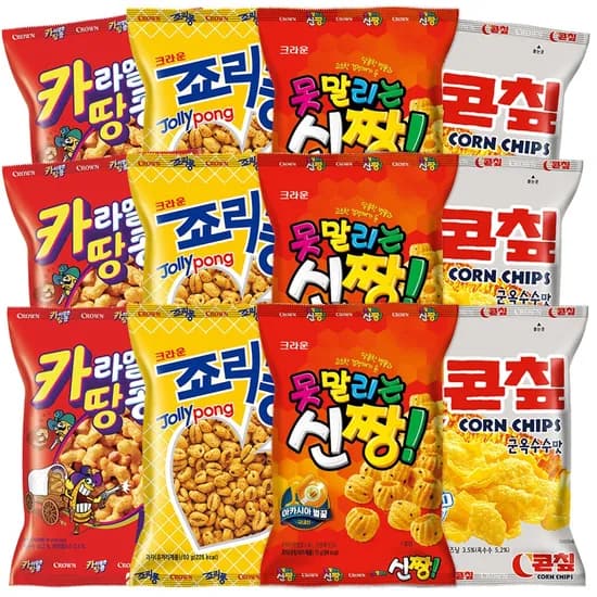 크라운제과 인기스낵모음 12팩 1개