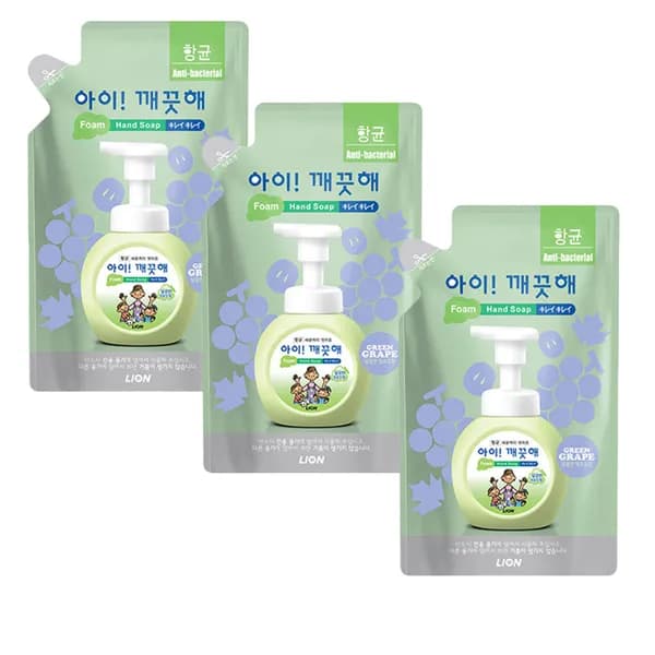 아이깨끗해 핸드워시 리필 청포도 200ml 3개