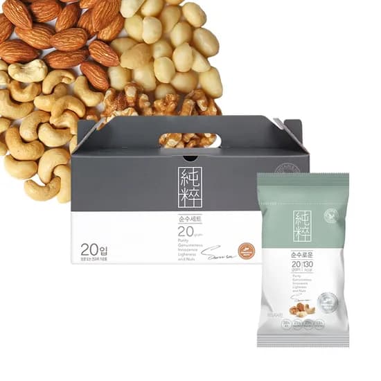 산과들에 순수로운 하루견과 선물세트 20입 400g 1박스