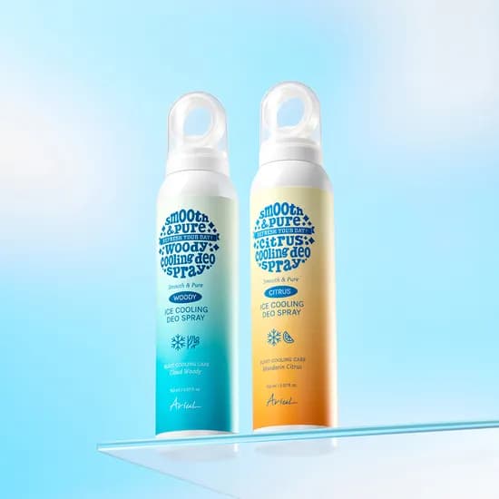 아리얼 스무스 앤 퓨어 아이스 쿨링 데오 스프레이 클라우드 우디 150ml 1개