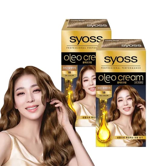 사이오스 올레오 새치커버 염색약 1B 크리스탈베이지 2개