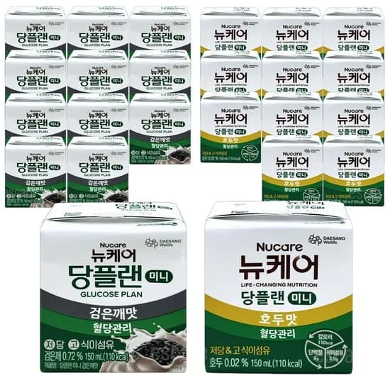 대상웰라이프 뉴케어 당플랜 미니 호두맛 검은깨맛 150ml 24개