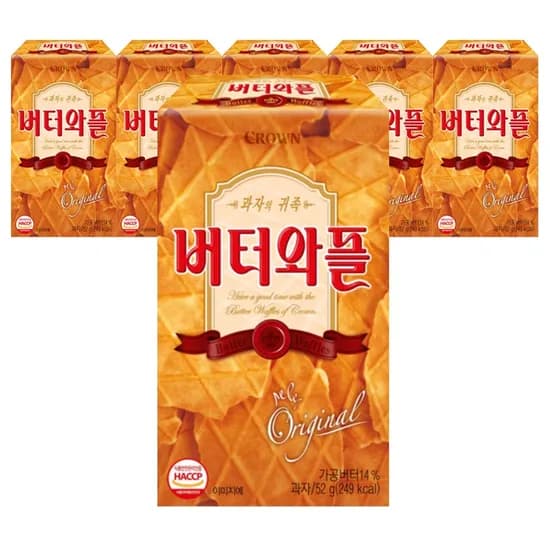 크라운 버터와플 52g 6개