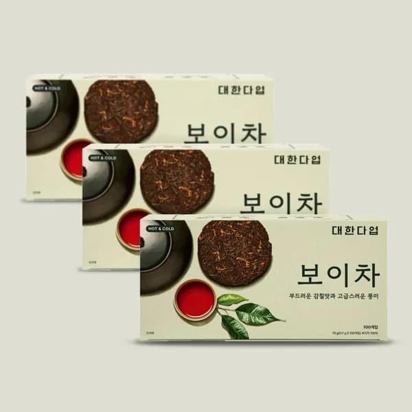 대한다업 운남성 보이차 티백 100개입 3박스