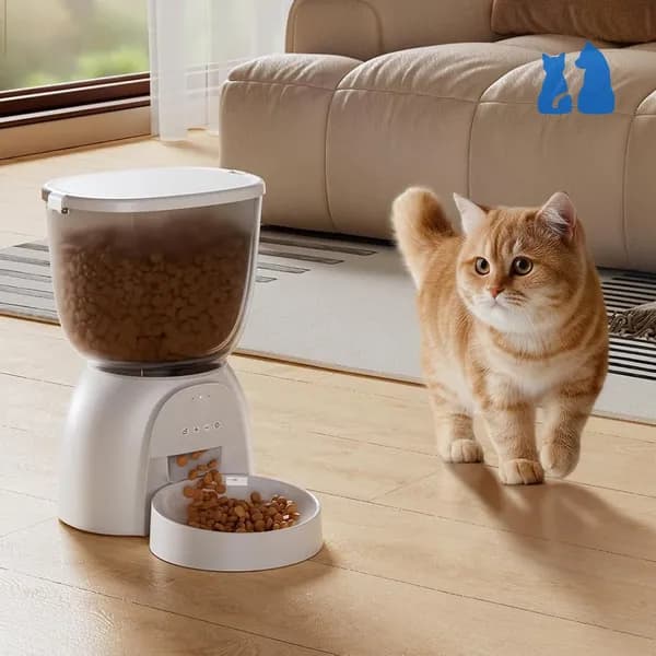 수린펫 고양이 강아지 자동급식기 화이트 5L 1개
