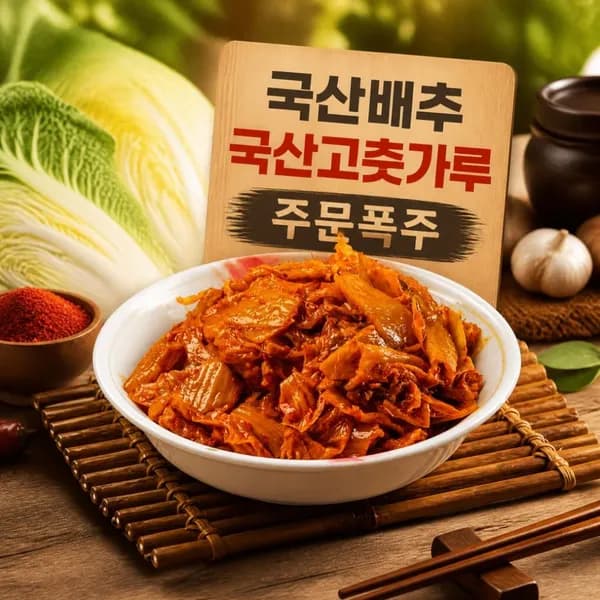 먹보야 국산배추 국산고추가루 볶음김치 1kg 1봉