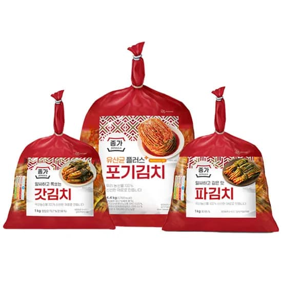 종가 유산균플러스 포기김치 4.4kg 외 2종