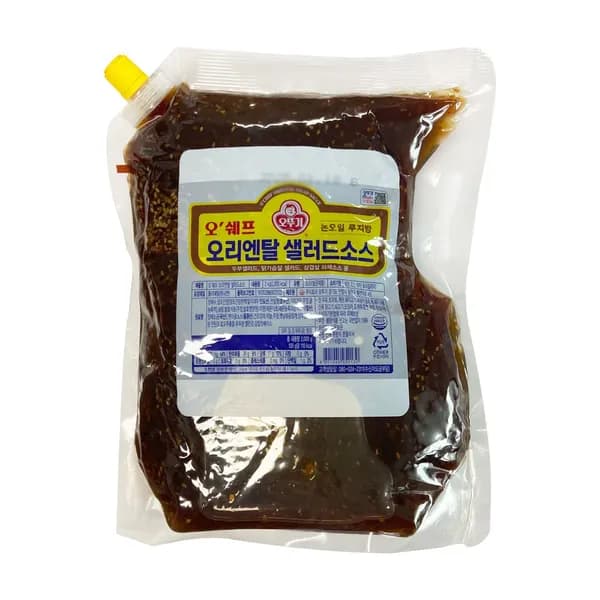 오뚜기 오쉐프 오리엔탈 샐러드소스 2kg 스파우트팩 1개 11,400원