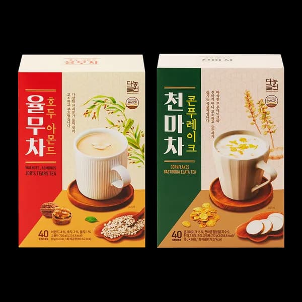 다농원 호두 아몬드 율무차 + 천마차 40개입 + 40개입 720g 1세트 18,500원