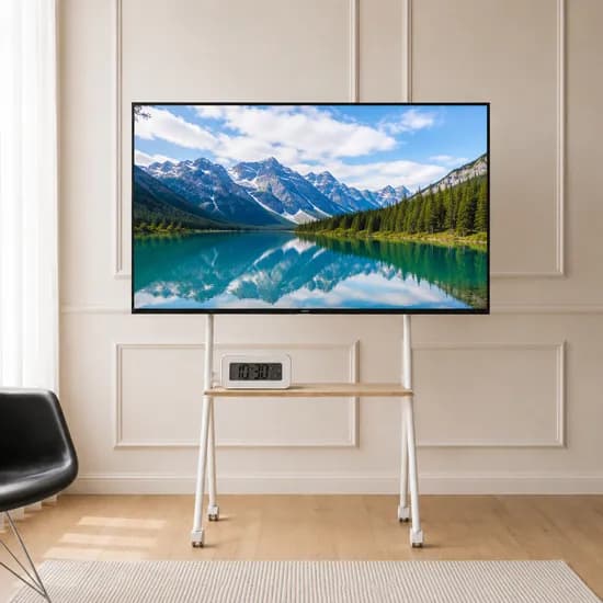이동식 TV 스탠드 대형 이젤형 티비거치대 R6L 화이트 1개