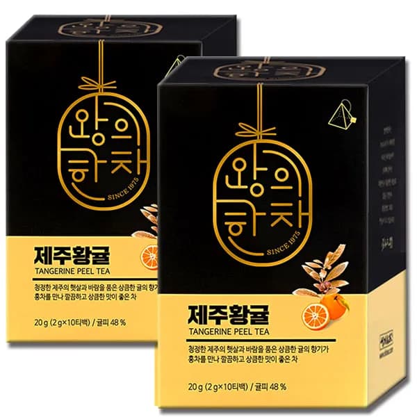 왕의한차 제주황귤차 삼각티백 2g 10개 2개