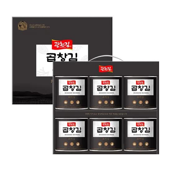 광천김 곱창김 캔김 선물세트 6캔 1개