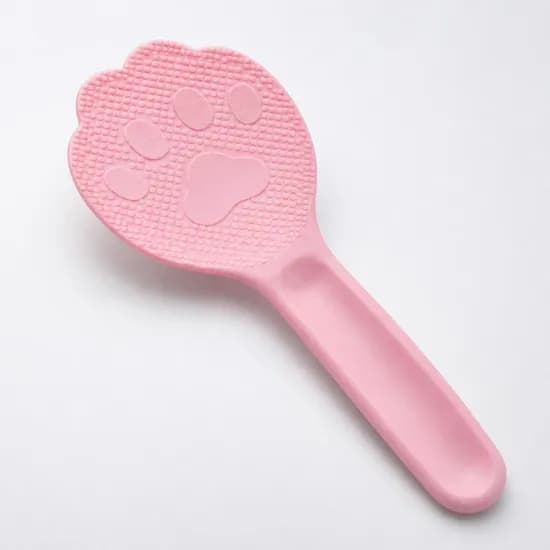 고양이발 더블엠보싱 식기세척기 가능 밥주걱, 핑크, 19.2cm, 1개