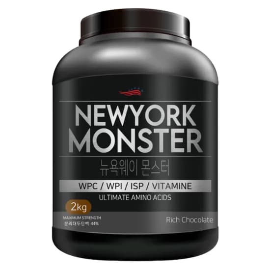뉴욕웨이 몬스터 게이너보충제 유청단백질 식사대용 초코맛 2kg 1통