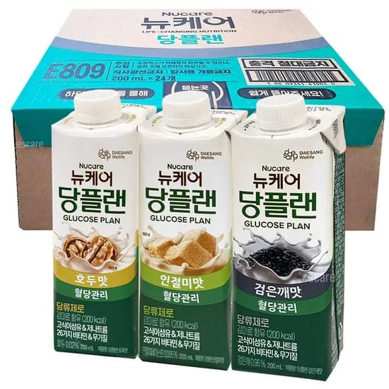 뉴케어 당플랜 혼합 호두맛 인절미맛 검은깨맛 200ml 24개