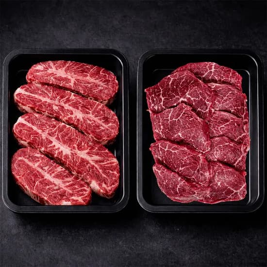 투뿔한우 구이용 냉장 1++ 부채살 모둠팩, 부채살 200g + 부채덧살 200g, 400g, 1개