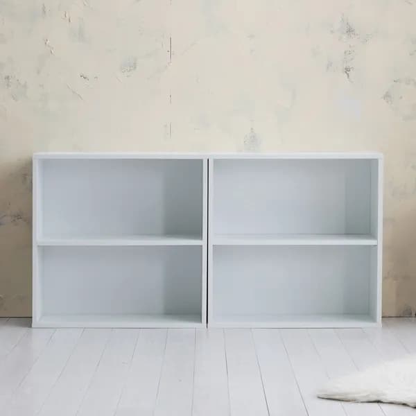 2단 칸조절 책장 화이트 600mm 2개 49,900원