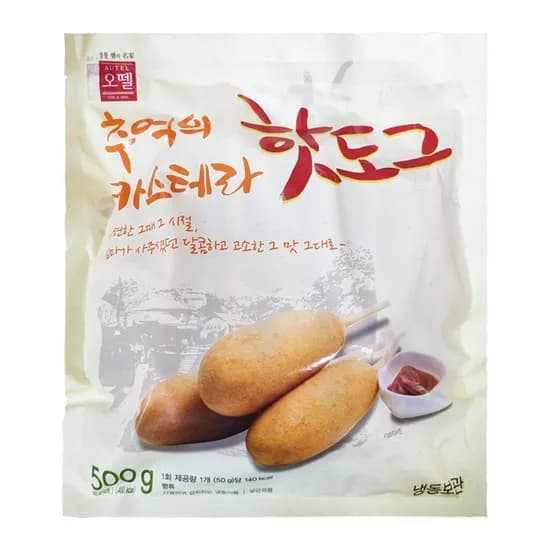 오뗄 추억의 카스테라 핫도그 500g 10개입 1개