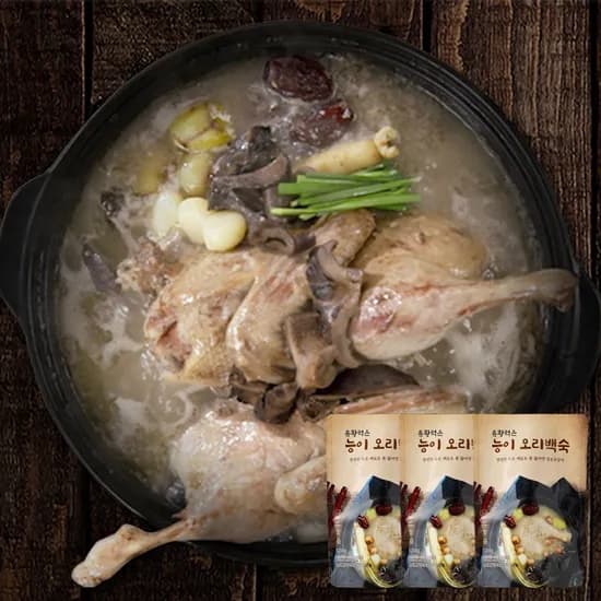 유황먹은 능이 오리백숙 1.2kg 3팩