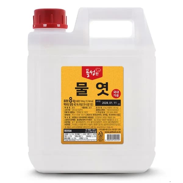 풍성한 물엿 8kg 1개 12,500원