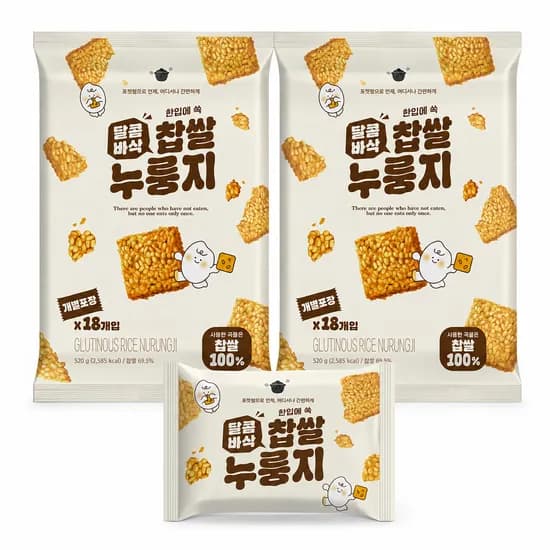 달콤바삭 찹쌀누룽지 520g 2팩