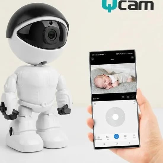 Ycam 무선 아기캠 200만 화소 양방향 적외선 TF WiFi 카메라 1개