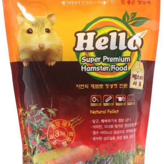 헬로 햄스터 내츄럴 펠렛 사료 옥수수 당근 1.1kg 1개