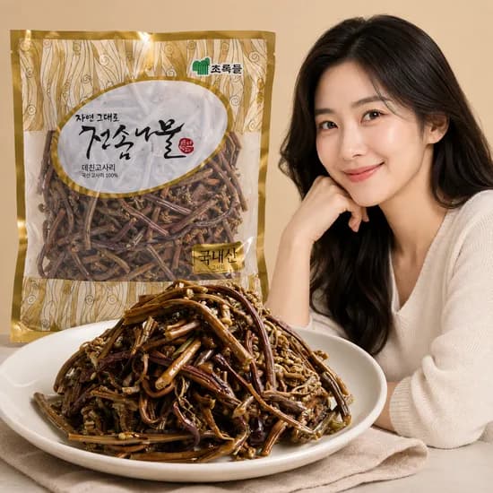 초록뜰 국내산 데친 고사리 1kg 1개
