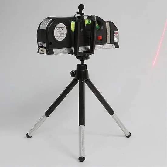 3in1 수직 수평 레이저 레벨 줄자 삼각대 세트 블랙 1개
