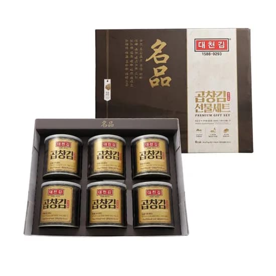 대천김 곱창김 캔김 선물세트 30g 6개 1세트 33,000원