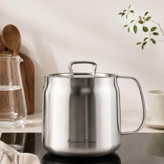쿠헨바움 무연마 스텐304 스테인레스 케틀팟, 1.5L, 1개