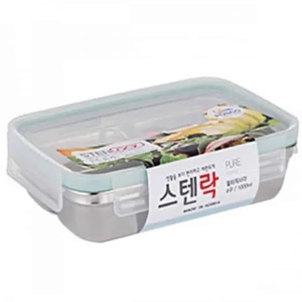스텐락 4구 밀폐용기 런치박스 1100ml 1개