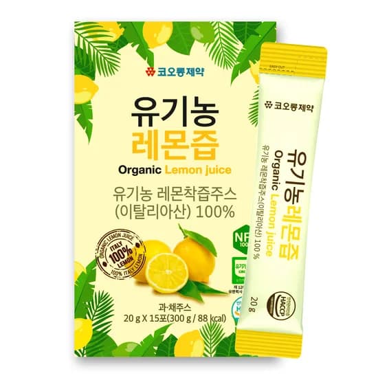 코오롱제약 유기농 레몬즙 20g 15포 8박스
