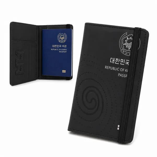 RFID 차단 여권지갑 케이스 클래식 블랙 1개