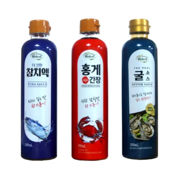웰크리 구룡포 홍게간장 + 진한 참치액 + 리얼 굴소스 500ml 3개 1세트 11,880원