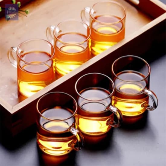 내열 유리 찻잔 투명 120ml 6개입 1세트