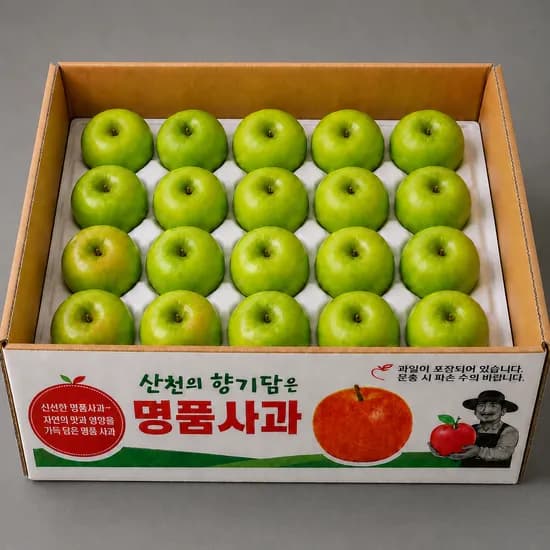 썸머킹 아오리 청사과 고당도선별 5kg 1박스