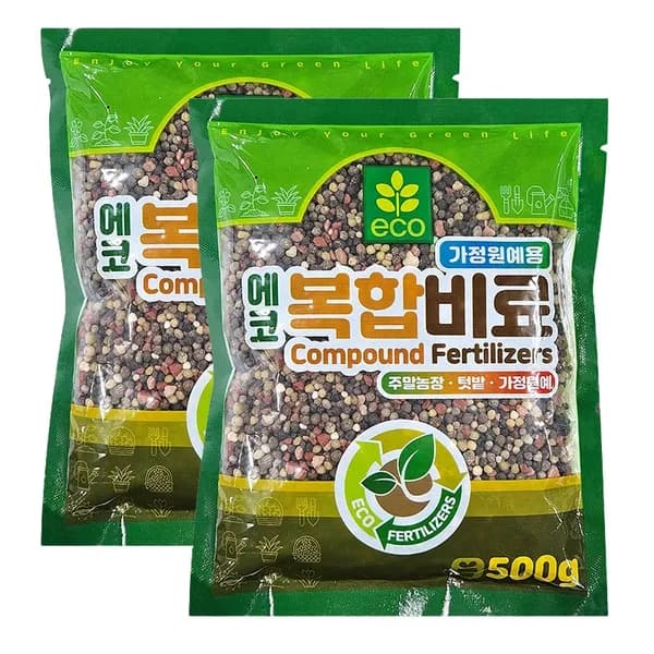 원예나라 에코 복합비료 500g 2개