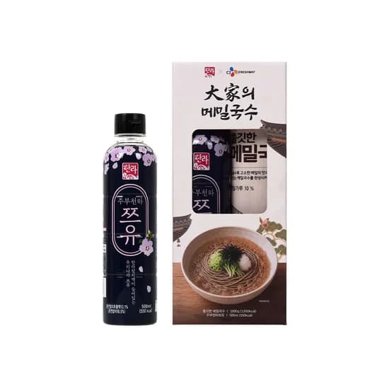 한라식품 대가의 메밀국수, 쯔유 500ml + 메밀국수 1kg, 2입