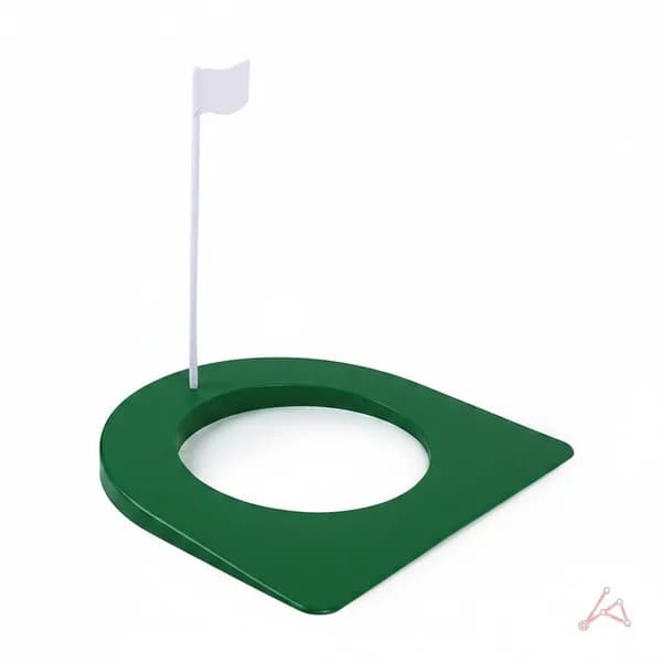 파크골프 퍼팅 실외 홀컵 그린 17.5x14.5x1.4cm 1개
