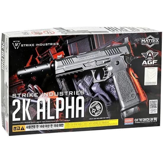 아카데미과학 2K ALPHA 에어건 비비탄총 권총, 1개