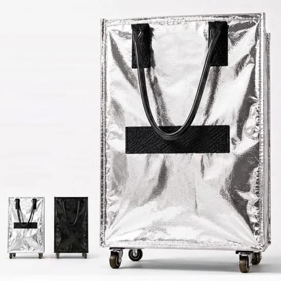 접이식 롤링 쇼핑카트 34x20x50cm 실버 2개