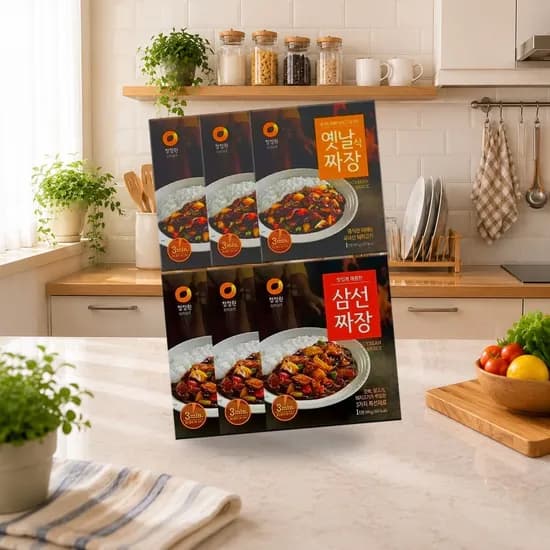 청정원 삼선 짜장 180g 3개 외 옛날식 짜장 180g 3개