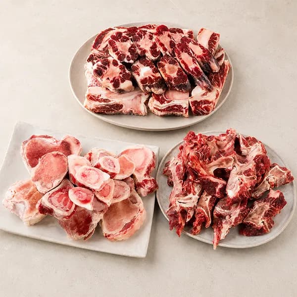 한우 꼬리반골 사골 잡뼈 세트 1kg x3