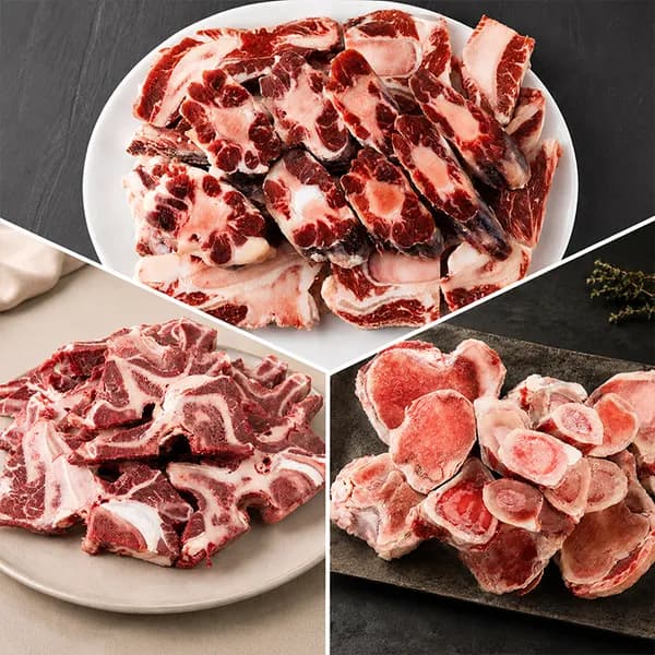 몸보신용 한우 꼬리반골 사골 잡뼈 세트 3kg
