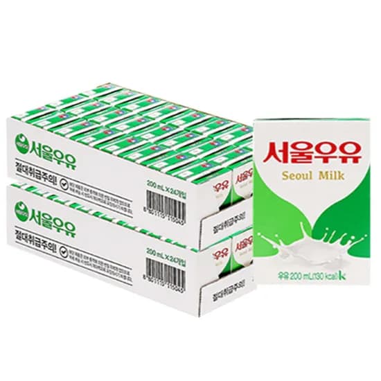 서울우유 멸균우유, 200ml, 48개