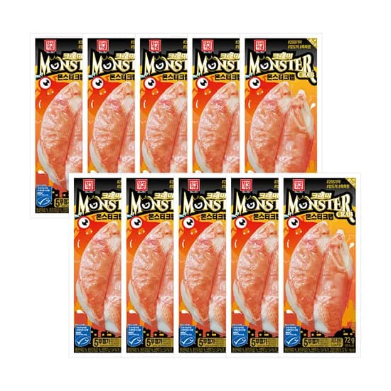 훈훈수산 몬스터크랩 맛살 72g 10개