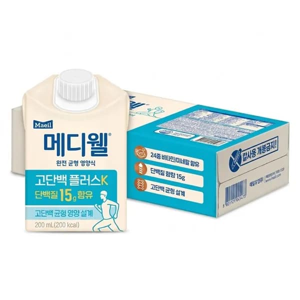 메디웰 고단백 플러스 K 균형 영양식 200ml 24개