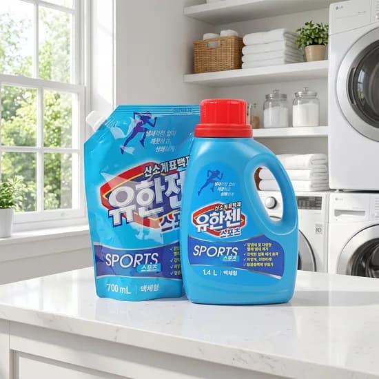 유한젠 스포츠 산소계 표백제 액상형 1.4L 리필 700ml 1세트