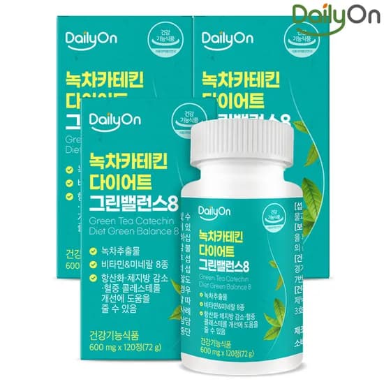 데일리온 녹차 카테킨 다이어트 120정 3박스 6개월분